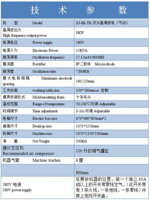 雙頭氣動雙電箱高周波機